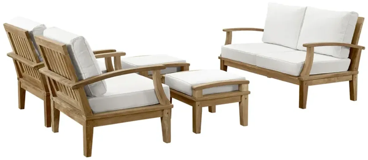 Marina 5 Piece Outdoor Patio Teak Set