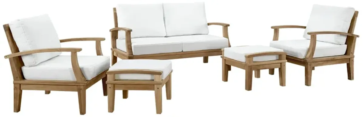 Marina 5 Piece Outdoor Patio Teak Set