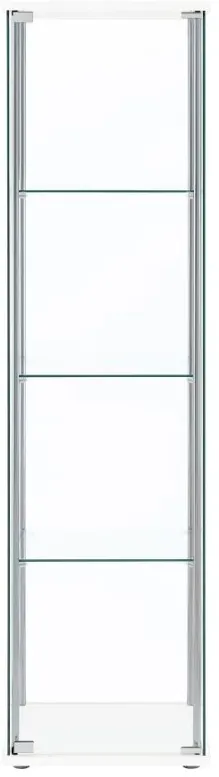 Bellatrix Rectangular 4-shelf Curio Cabinet White and Clear