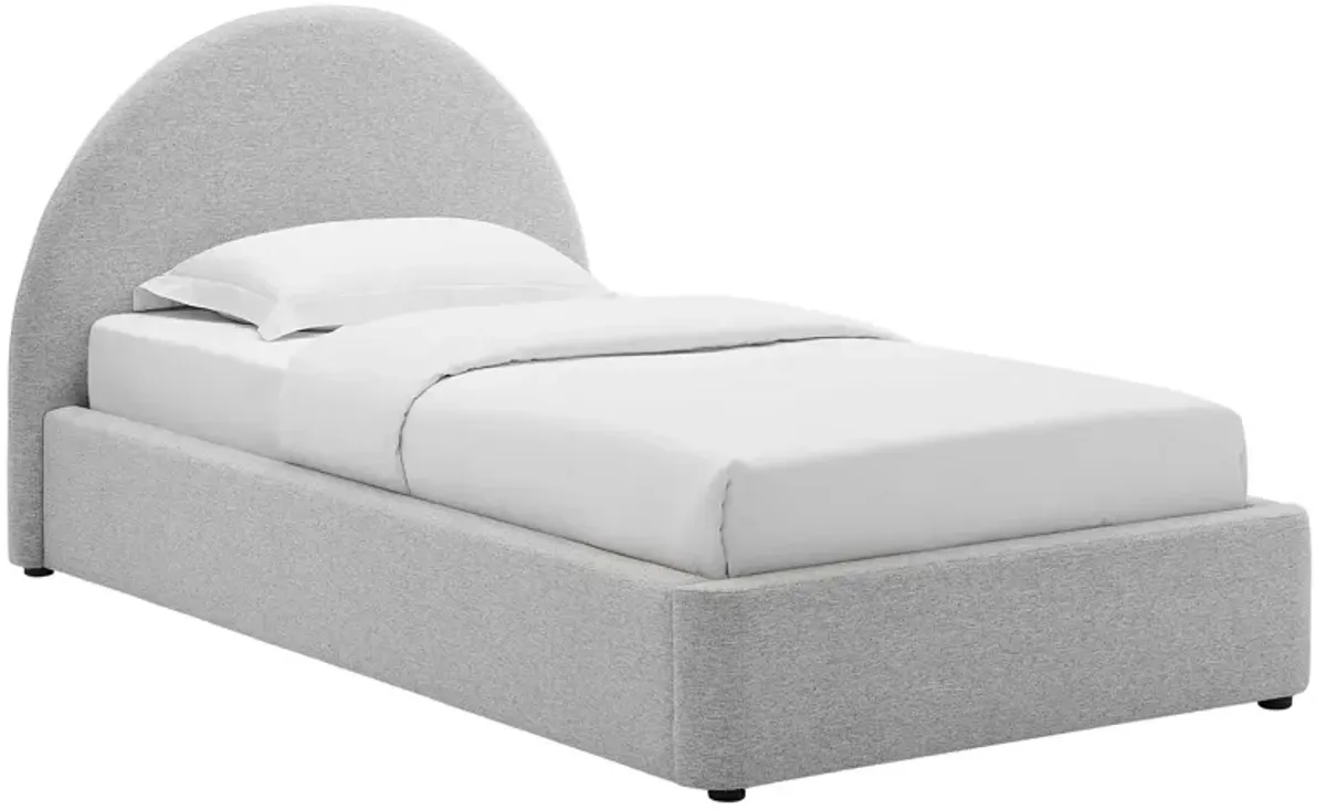 Resort Upholstered Fabric Arched Round Twin Platform Bed by Modway