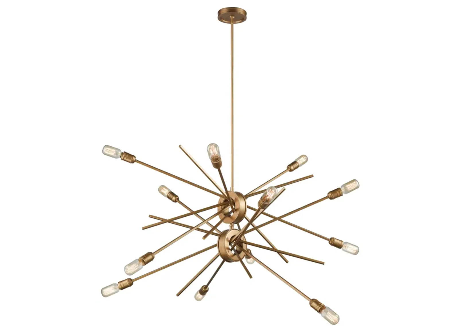 Xenia 42" Wide 12-Light Chandelier - Matte Gold