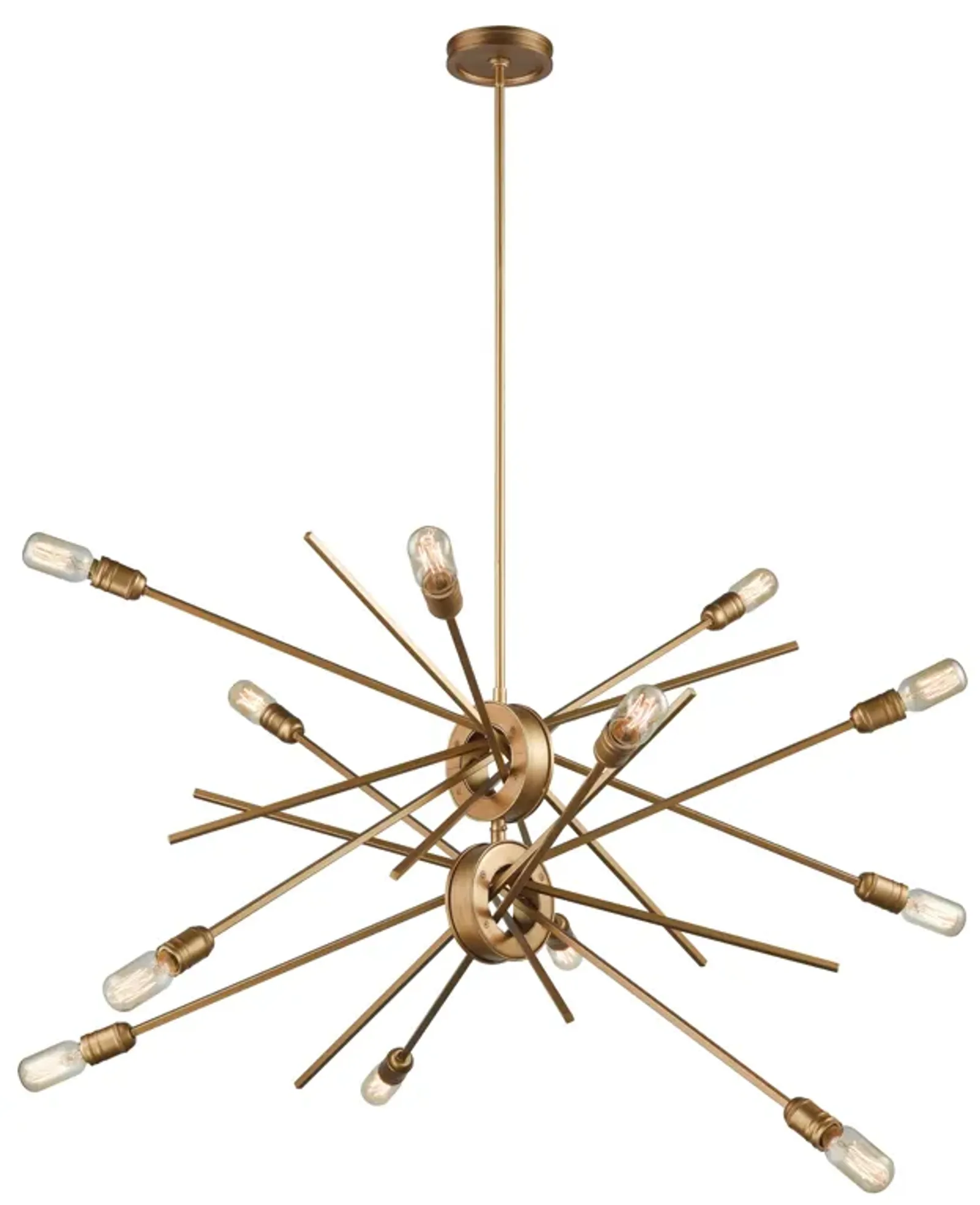 Xenia 42" Wide 12-Light Chandelier - Matte Gold