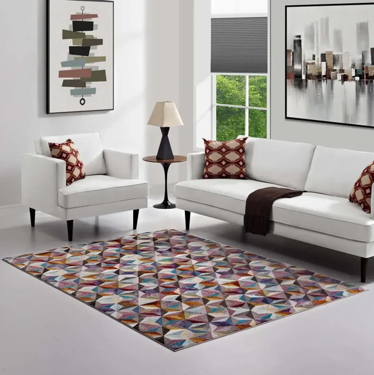 Arisa Geometric Hexagon Mosaic 4x6
 Area Rug