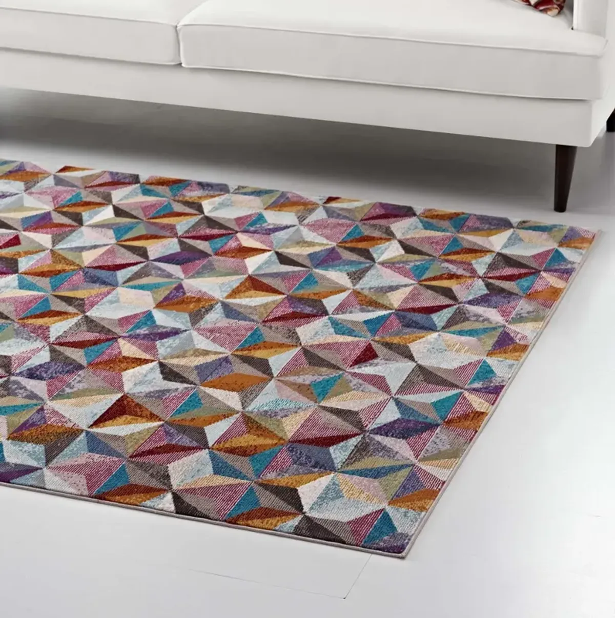 Arisa Geometric Hexagon Mosaic 4x6
 Area Rug