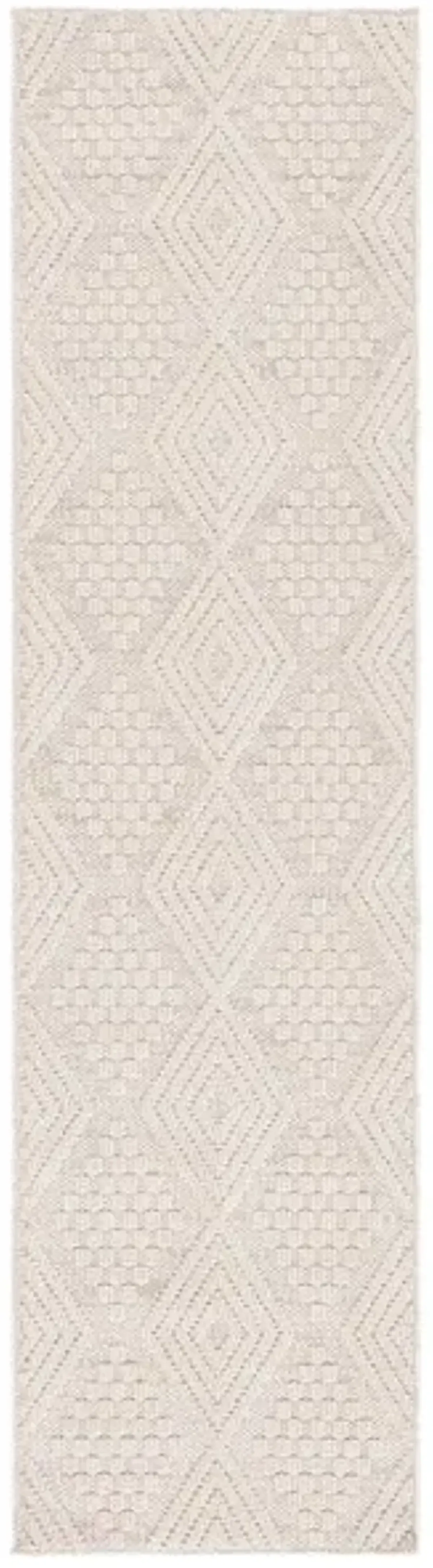 GLOBAL 410 Beige 2'-2' X 8' Runner Rug