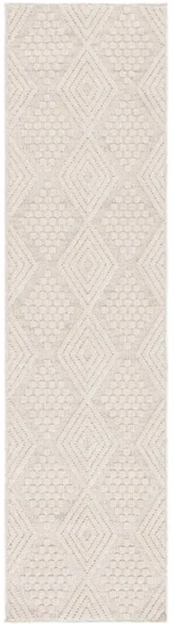 GLOBAL 410 Beige 2'-2' X 8' Runner Rug