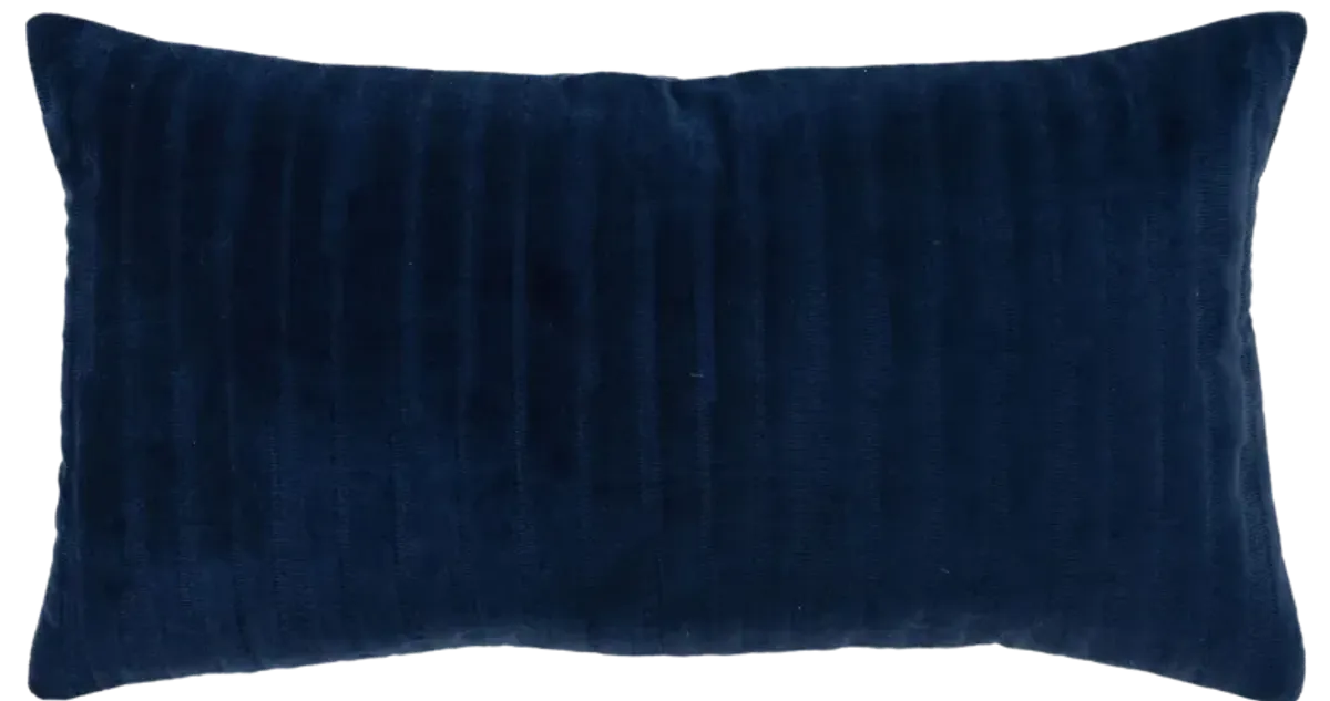 transitional  deep dark blue Pillow