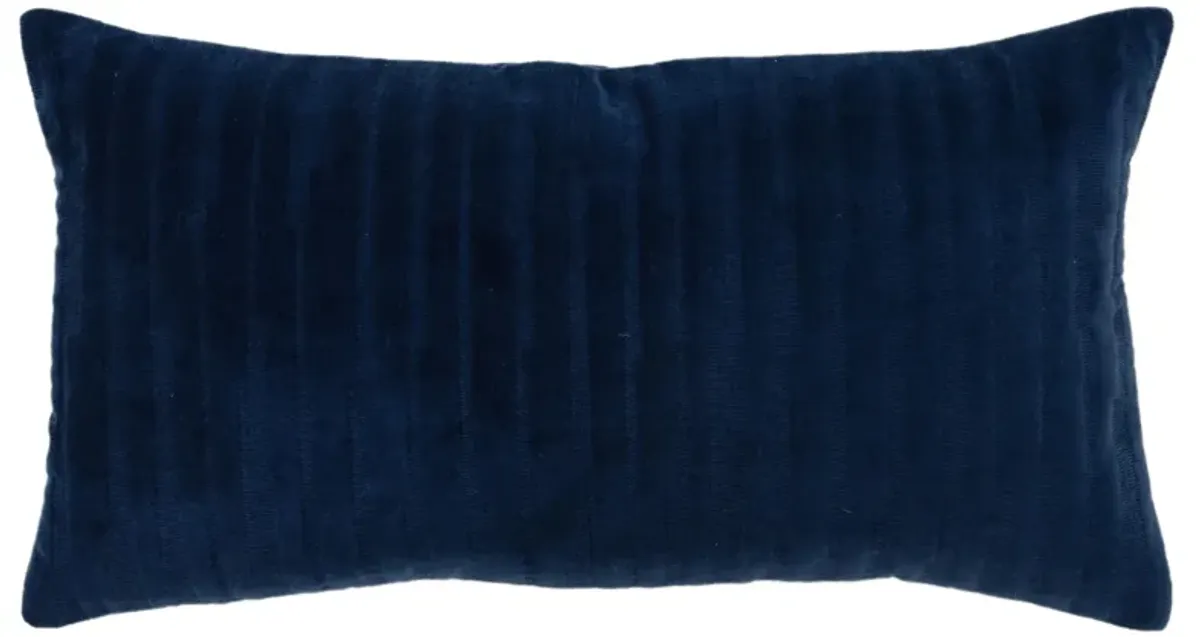 transitional  deep dark blue Pillow