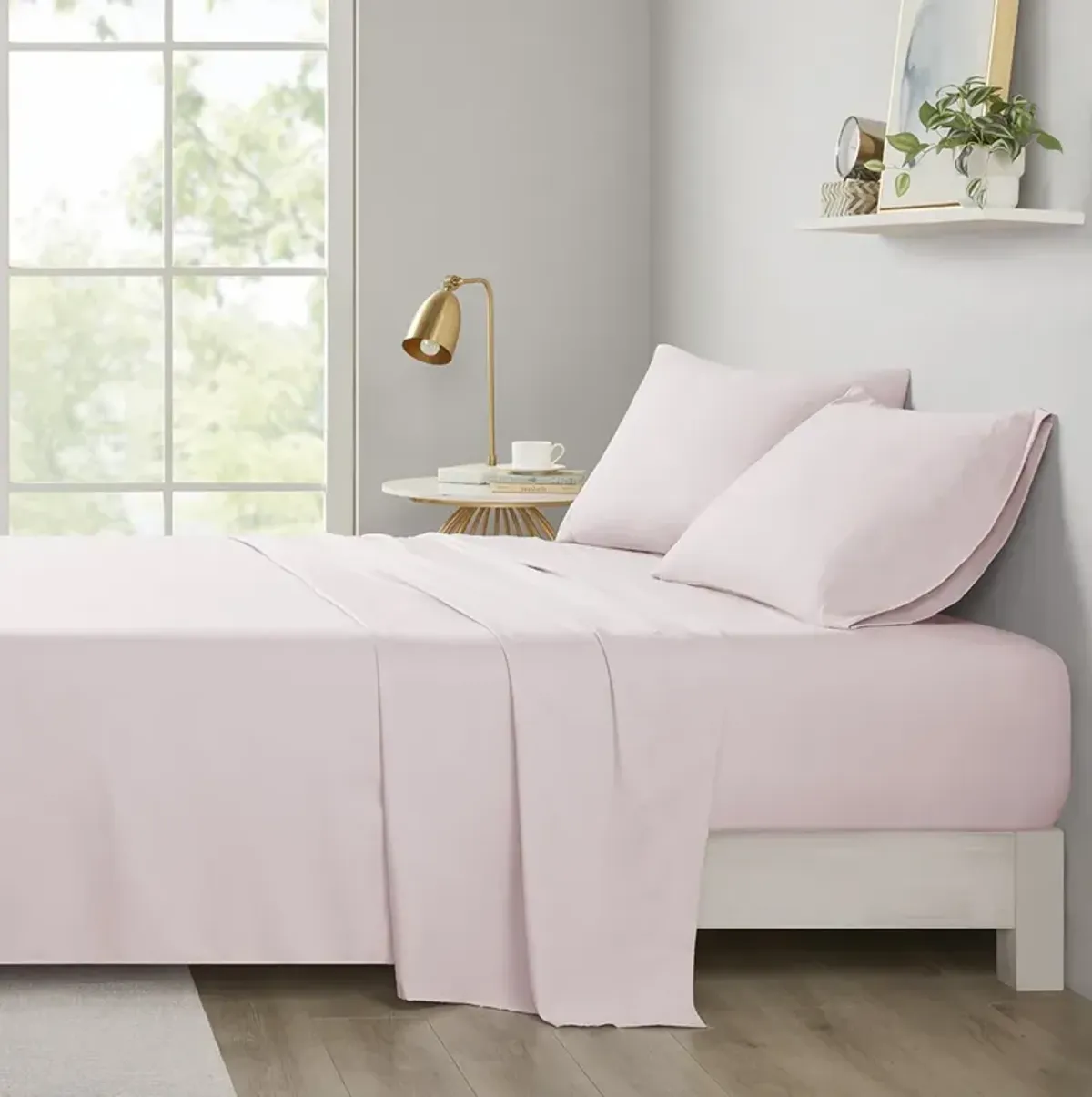 Intelligent Design Microfiber Blush All Season Soft Touch Sheet Set