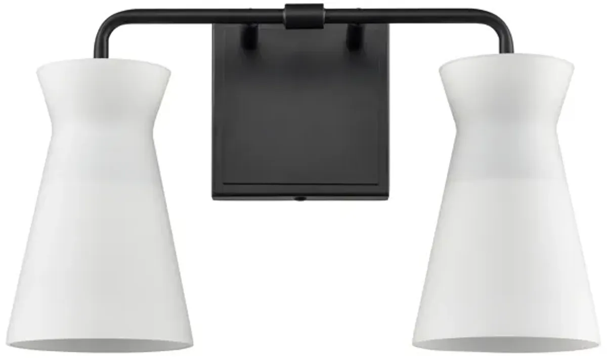 Brookville 15" Wide 2-Light Vanity Light - Matte Black