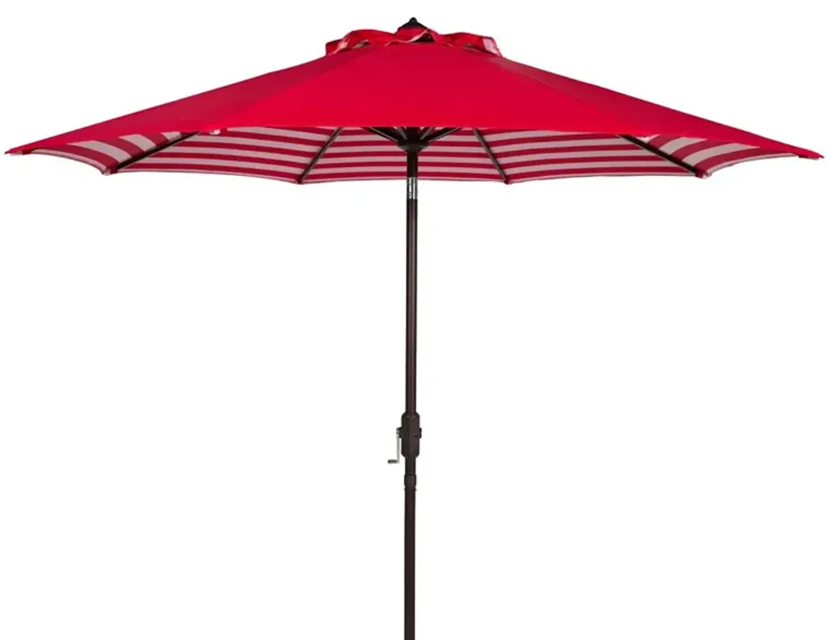 Athens inside Out Striped 9ft Crank Outdoor Auto Tilt Umbrella