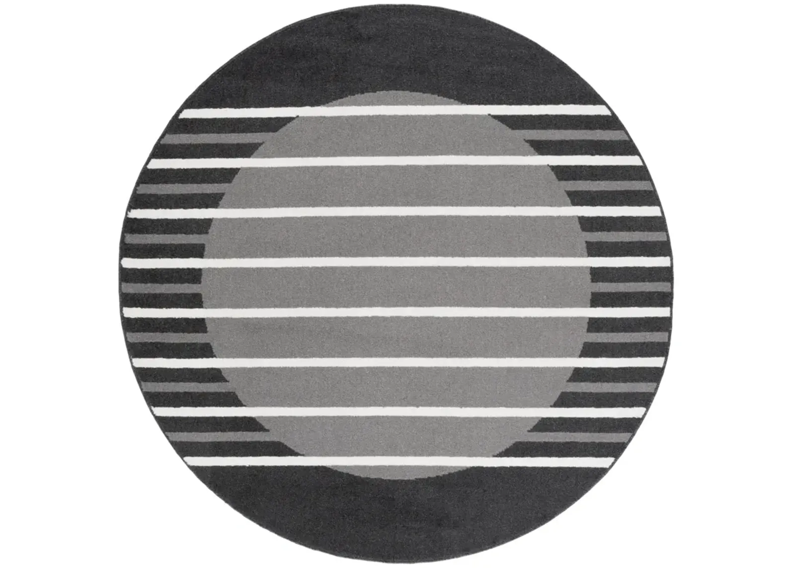 PYRAMID 232 GREY  6'-7' x 6'-7' Round Round Rug