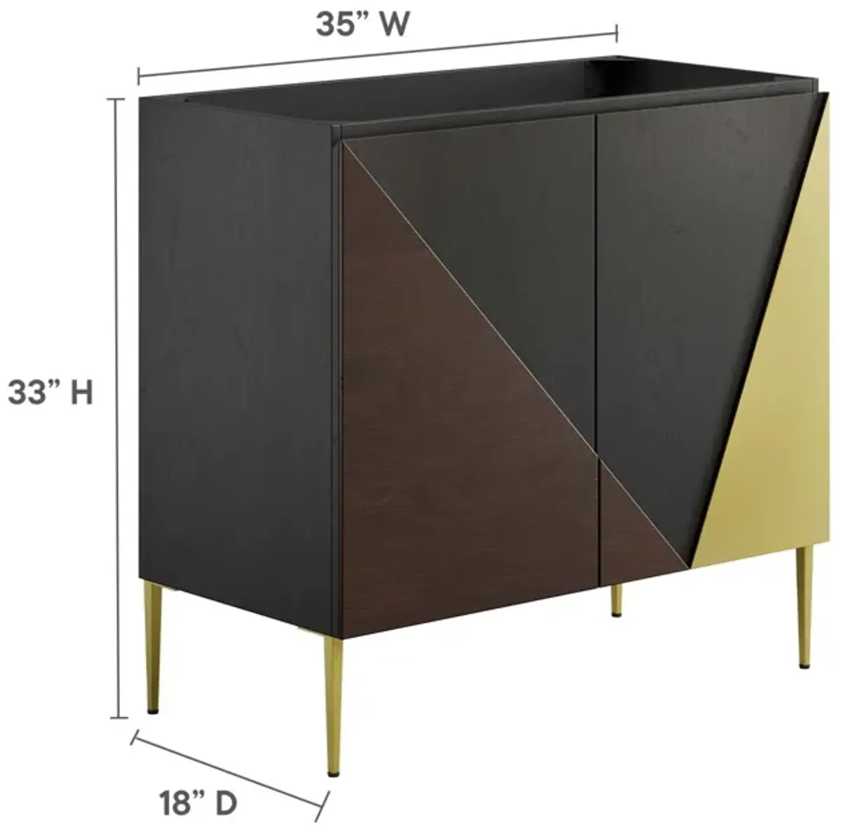 Alchemist 36" Bathroom Vanity Cabinet (Sink Basin Not Included)