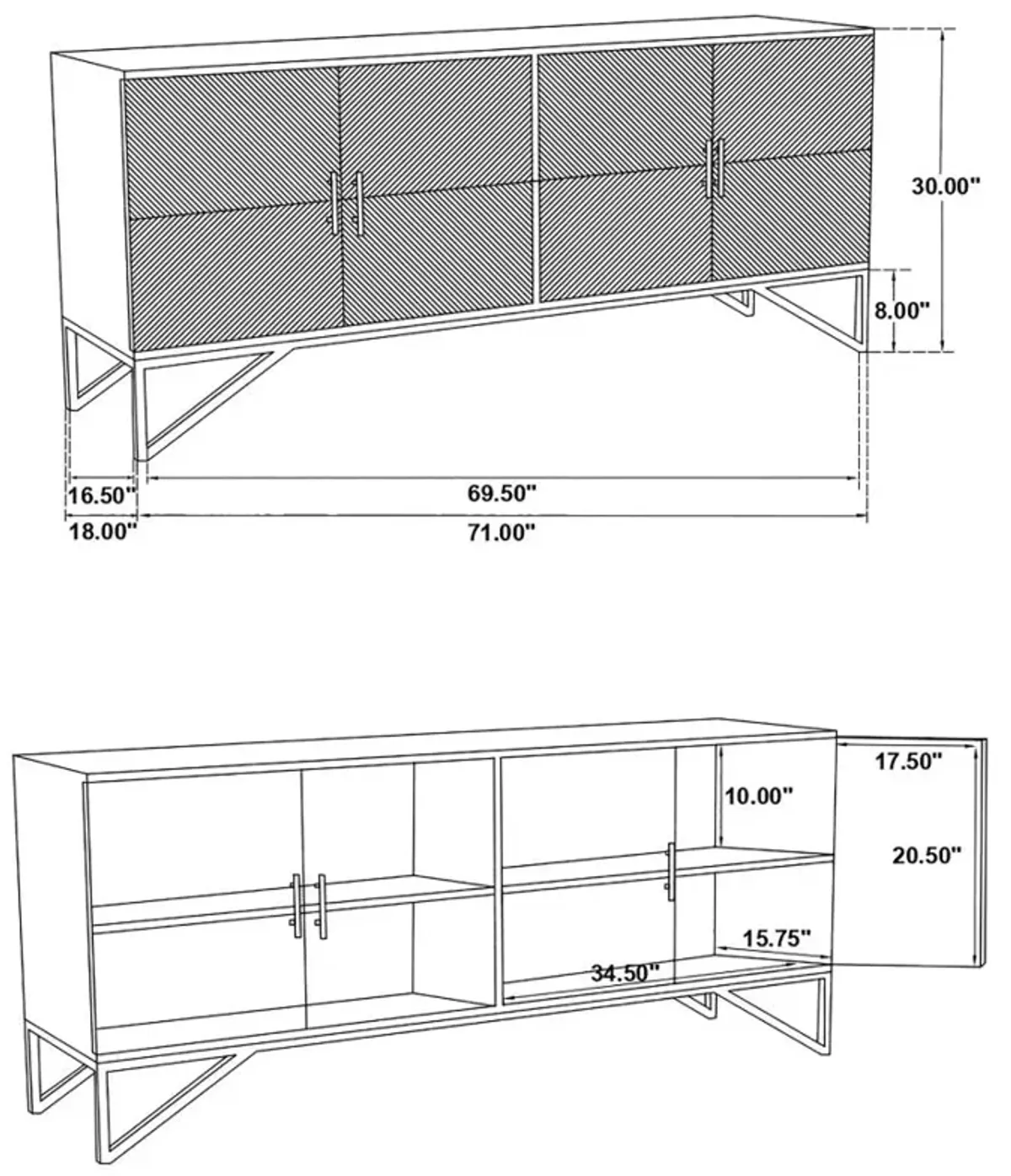 Aaliyah 4-Door Accent Cabinet