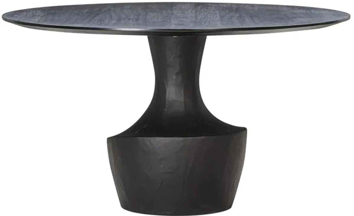 Gevra Black Acacia & Faux Plaster Dining Table