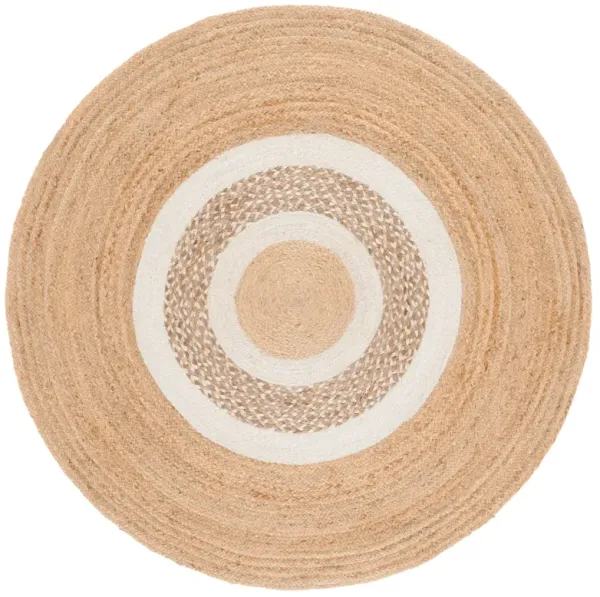 NATURAL FIBER Hand Woven 5' x 5' Round area rug