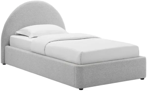 Resort Upholstered Fabric Arched Round Twin Platform Bed by Modway