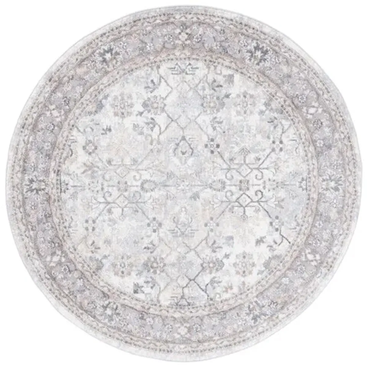 OPAL 462 Grey 6'-7' X 6'-7' Round Round Rug