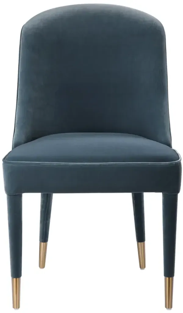 Brie Armless Chair, Blue, Set of 2