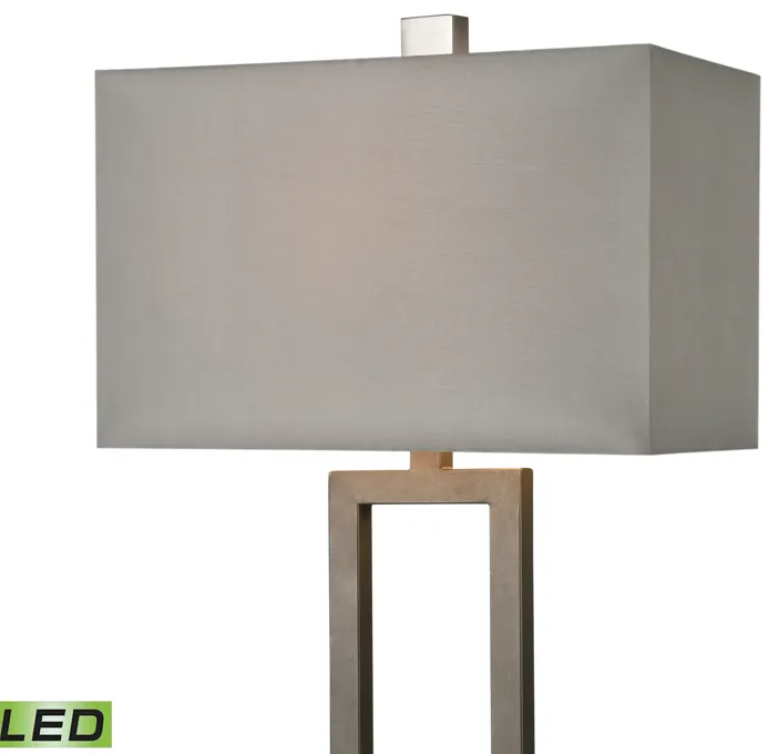 Courier 32'' High 1-Light Table Lamp - Pewter - Includes LED Bulb