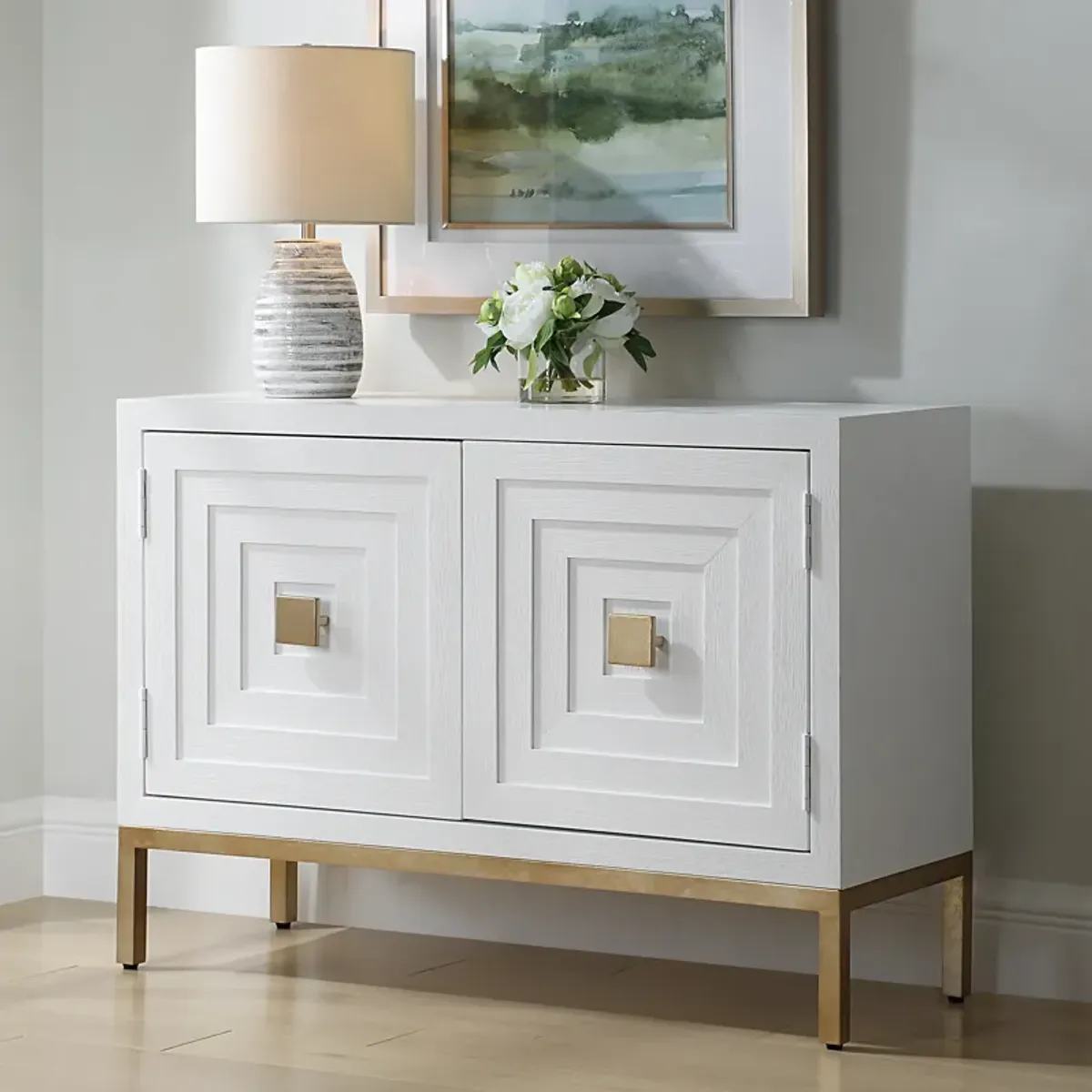 Aiken White 2 Door Cabinet