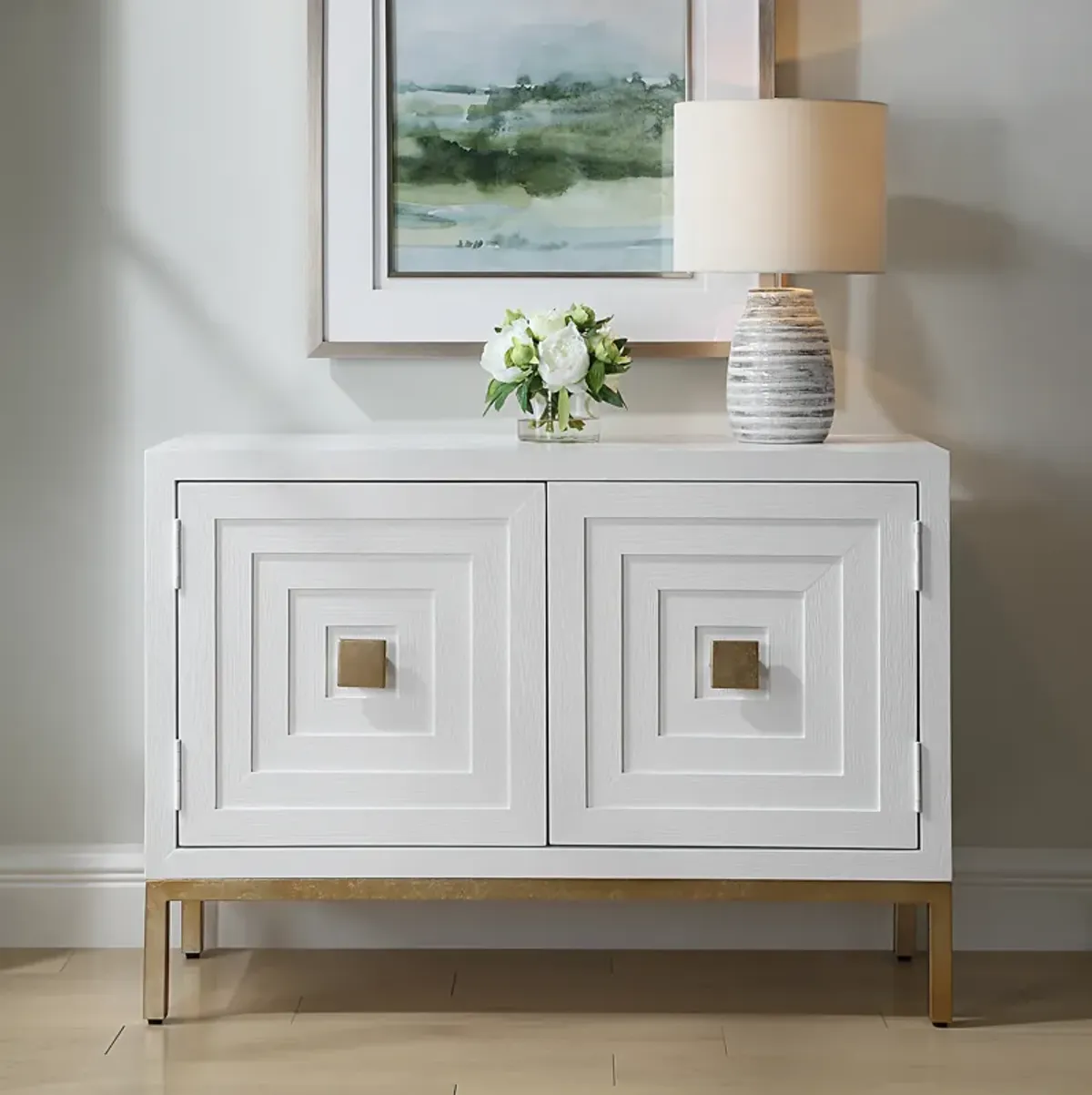 Aiken White 2 Door Cabinet