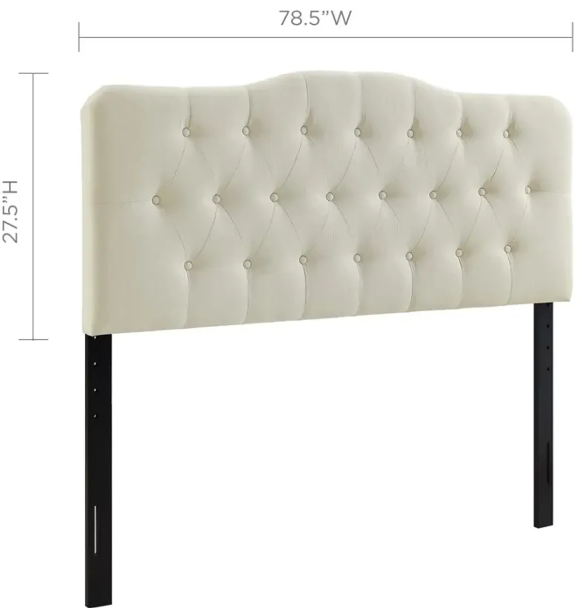 Annabel King Upholstered Fabric Headboard