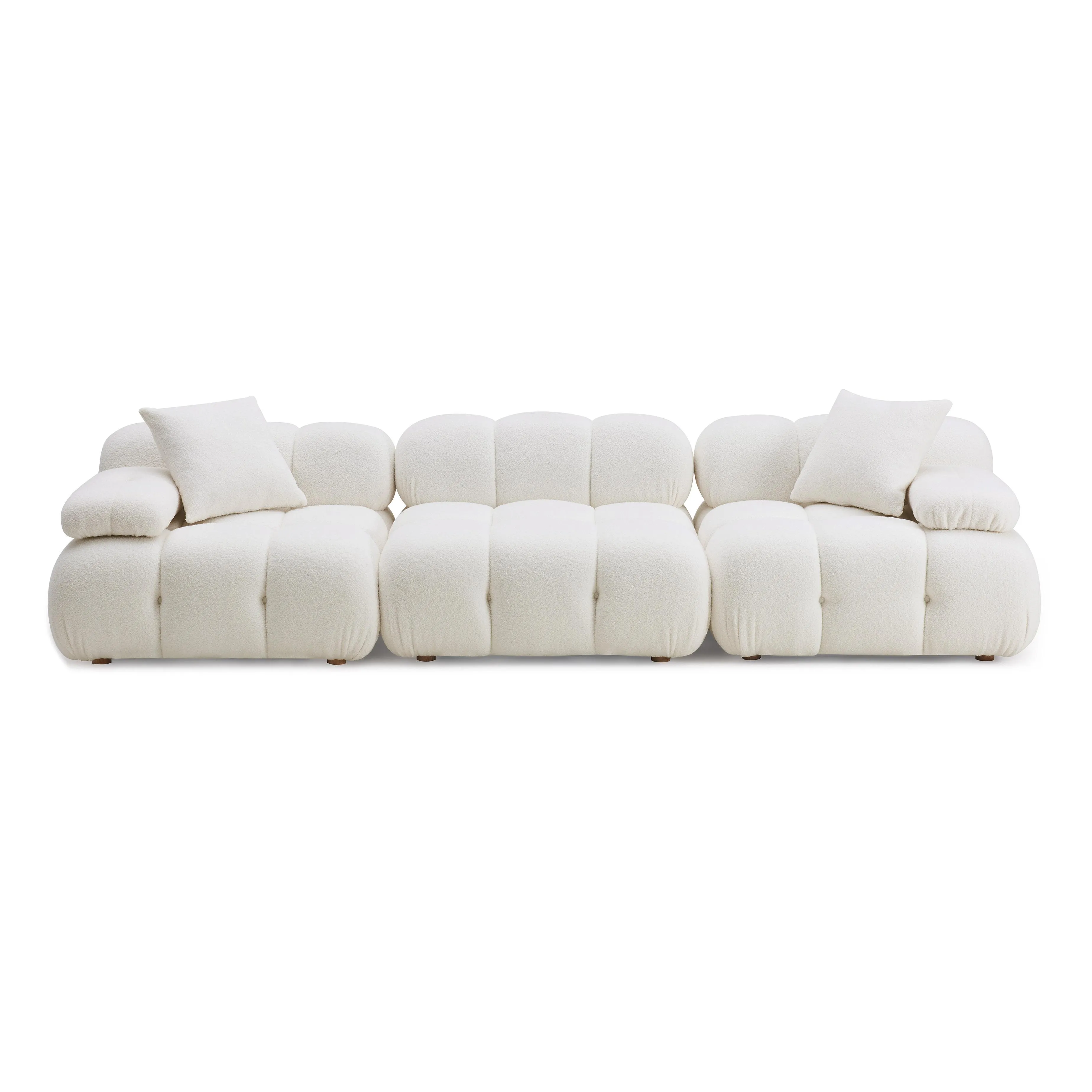 Calliope Cream Vegan Shearling Modular Sofa