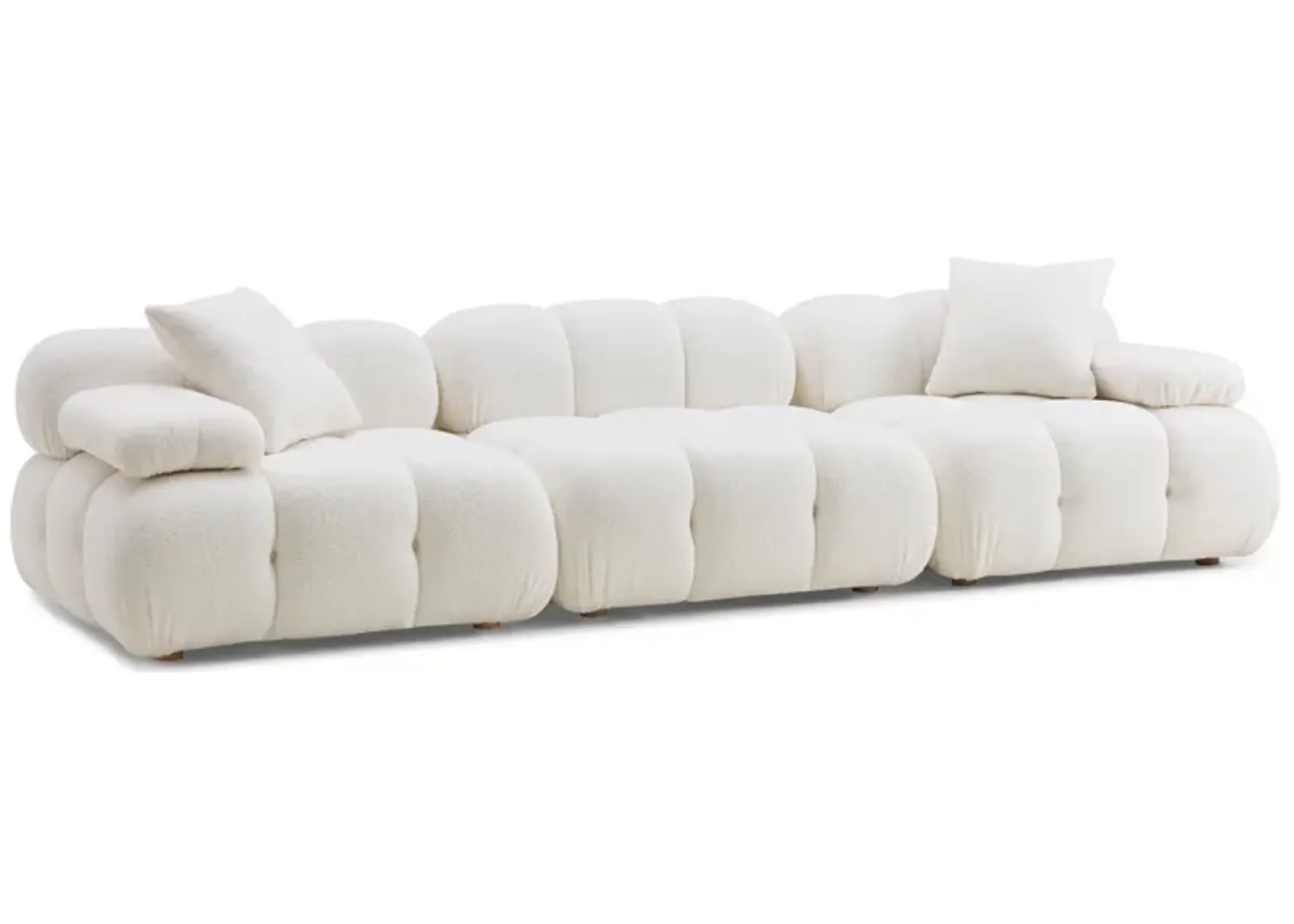 Calliope Cream Vegan Shearling Modular Sofa