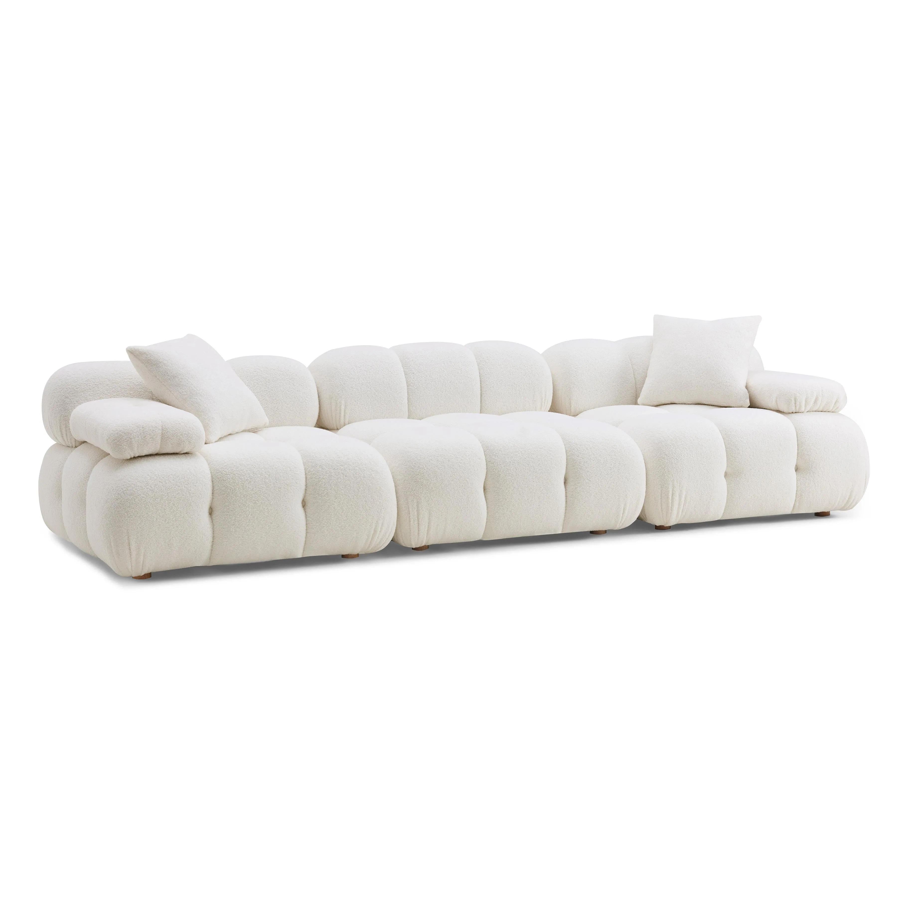 Calliope Cream Vegan Shearling Modular Sofa