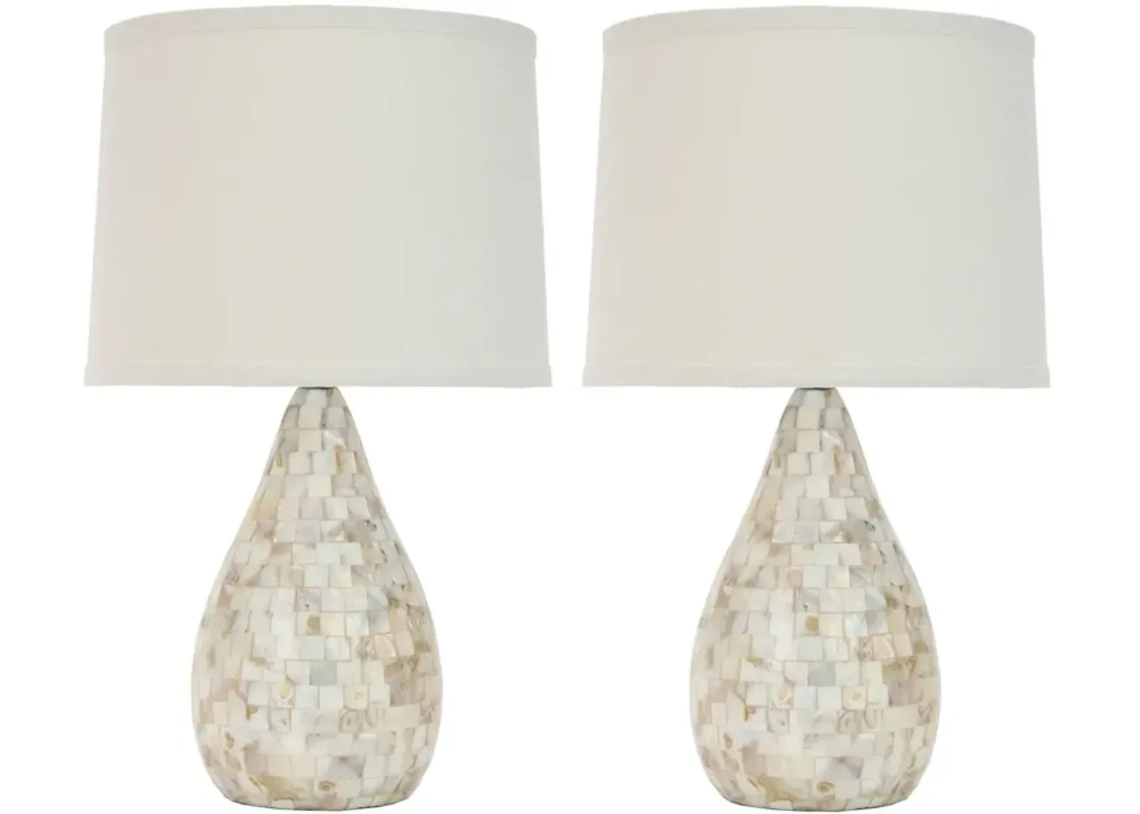 Lauralie Capiz Shell Lamps - Set of 2