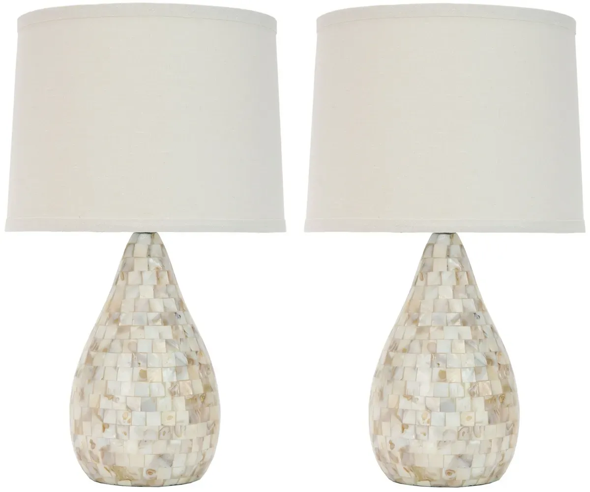 Lauralie Capiz Shell Lamps - Set of 2