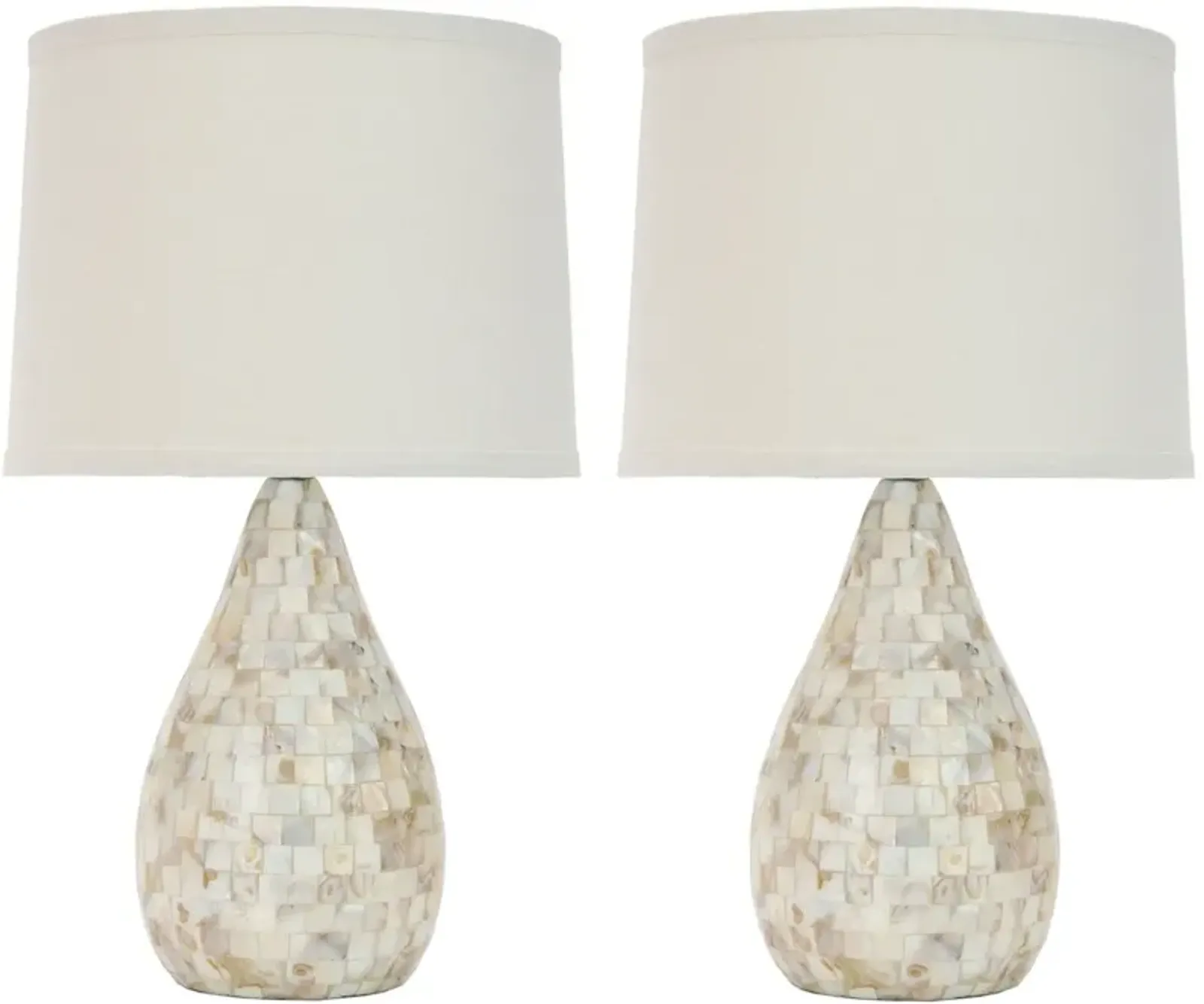 Lauralie Capiz Shell Lamps - Set of 2