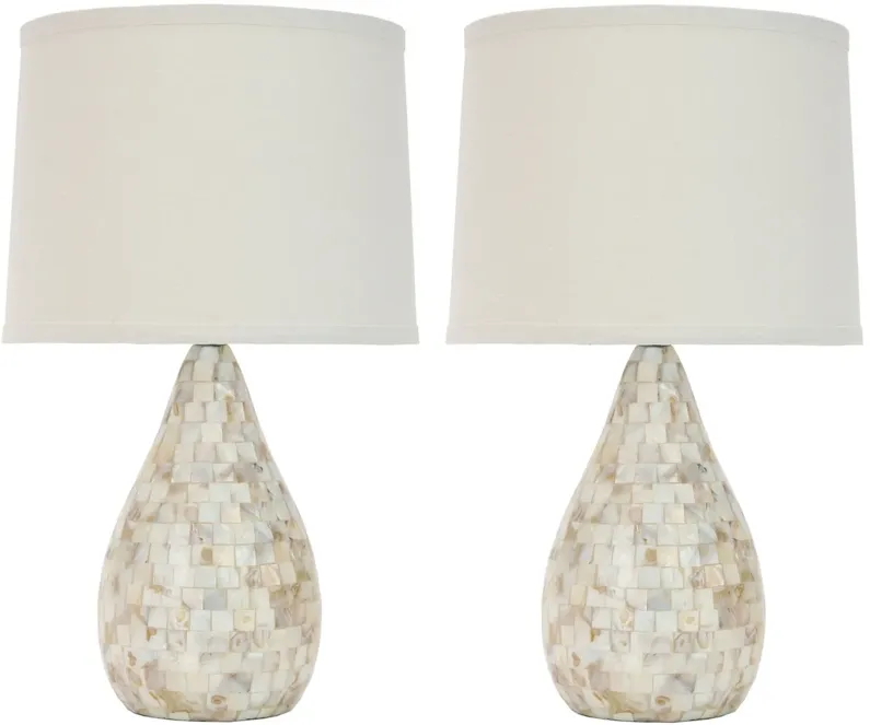 Lauralie Capiz Shell Lamps - Set of 2