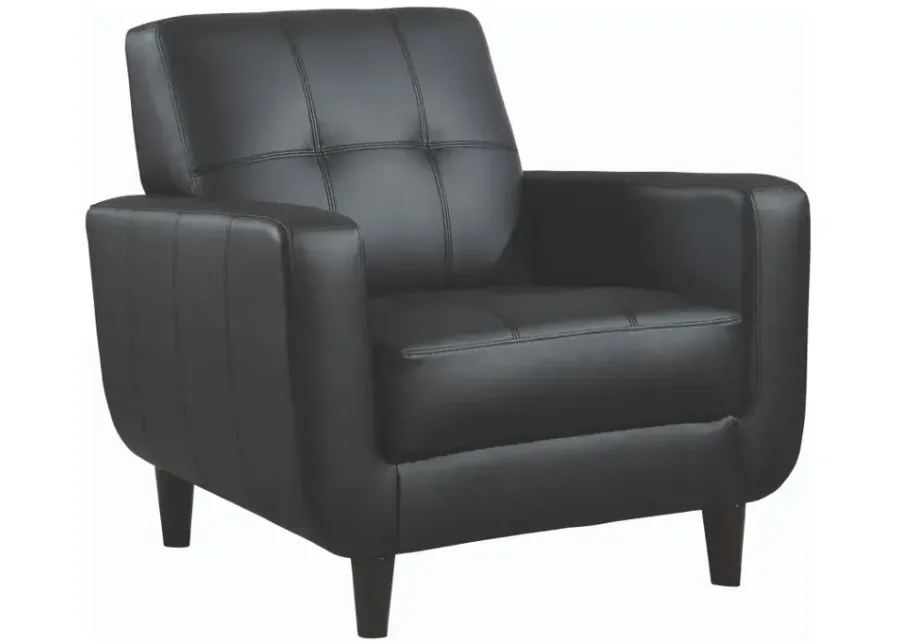 Aaron Padded Seat Accent Chair Black