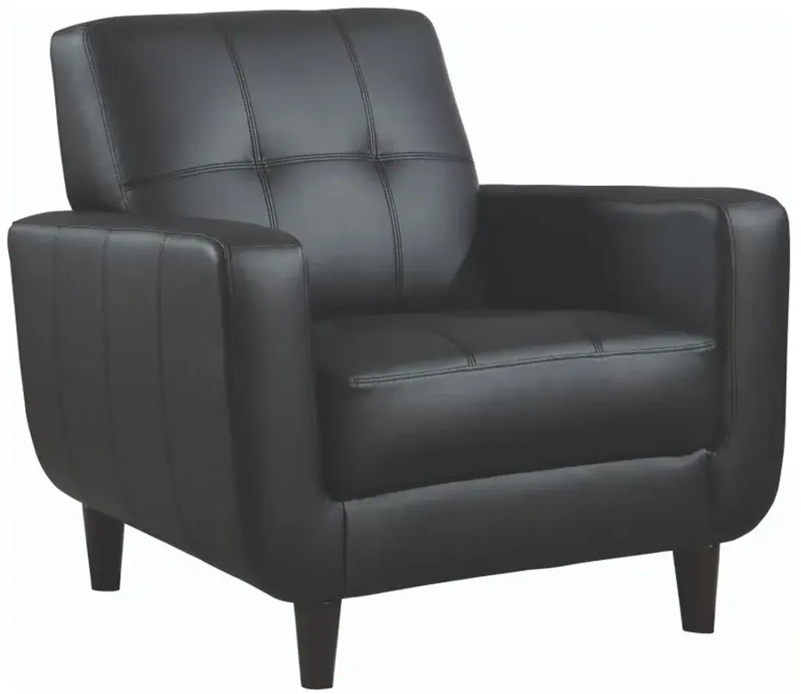 Aaron Padded Seat Accent Chair Black