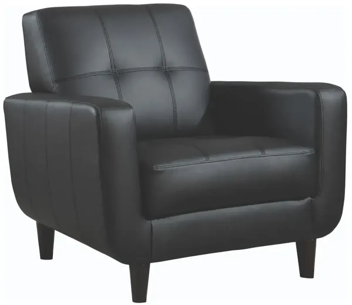 Aaron Padded Seat Accent Chair Black