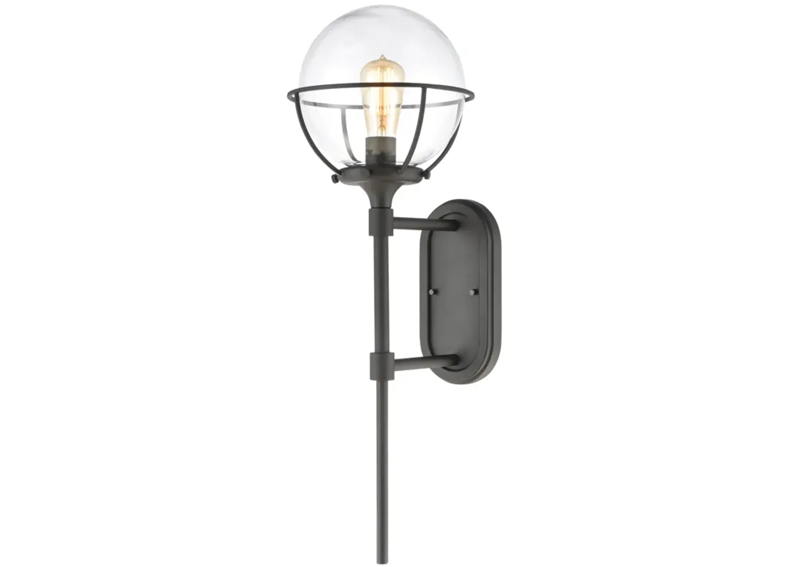 Girard 28" High 1-Light Outdoor Sconce - Charcoal