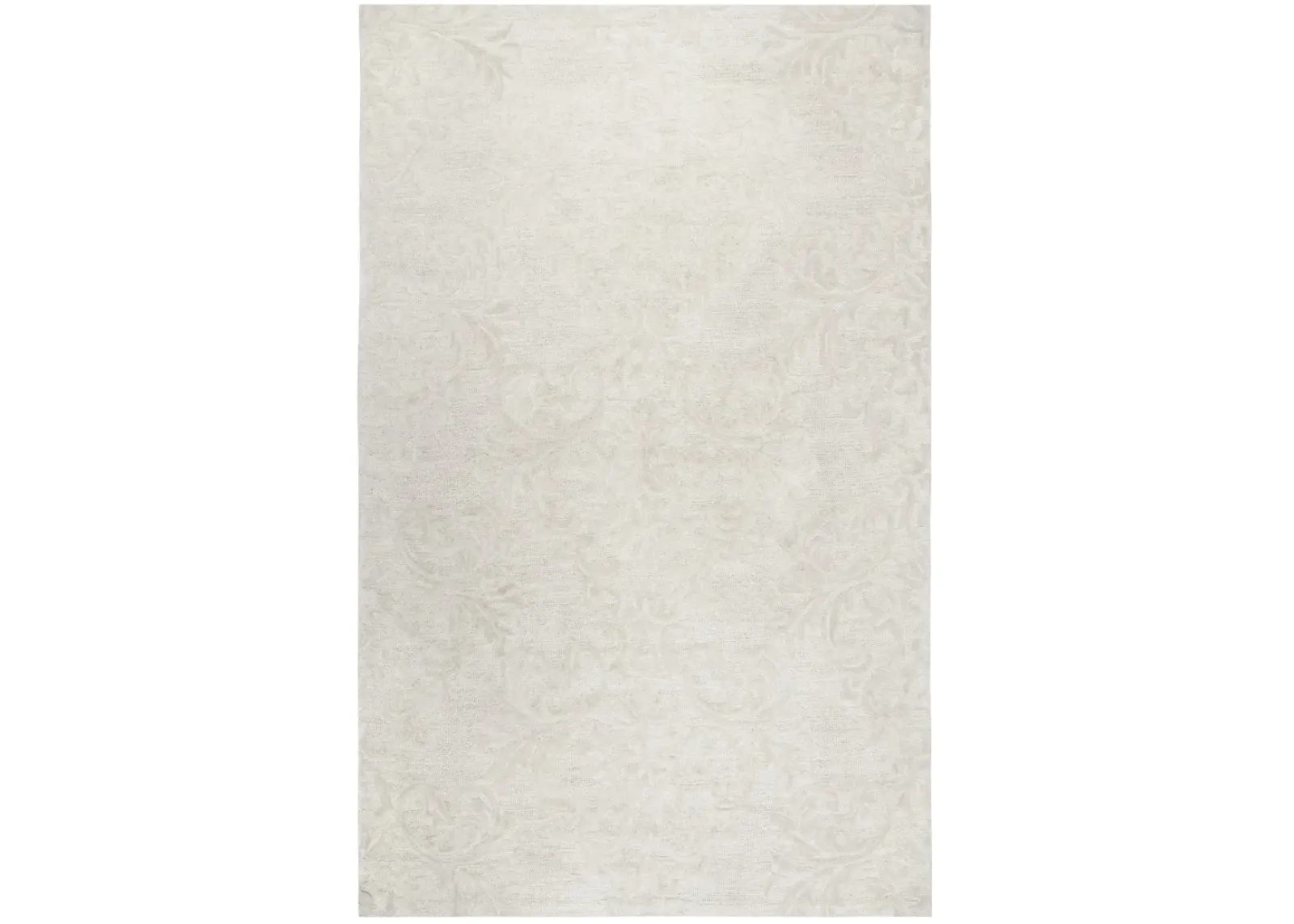 Fifth Avenue Beige Damask Wool 8' x 10' Rectangle Rug