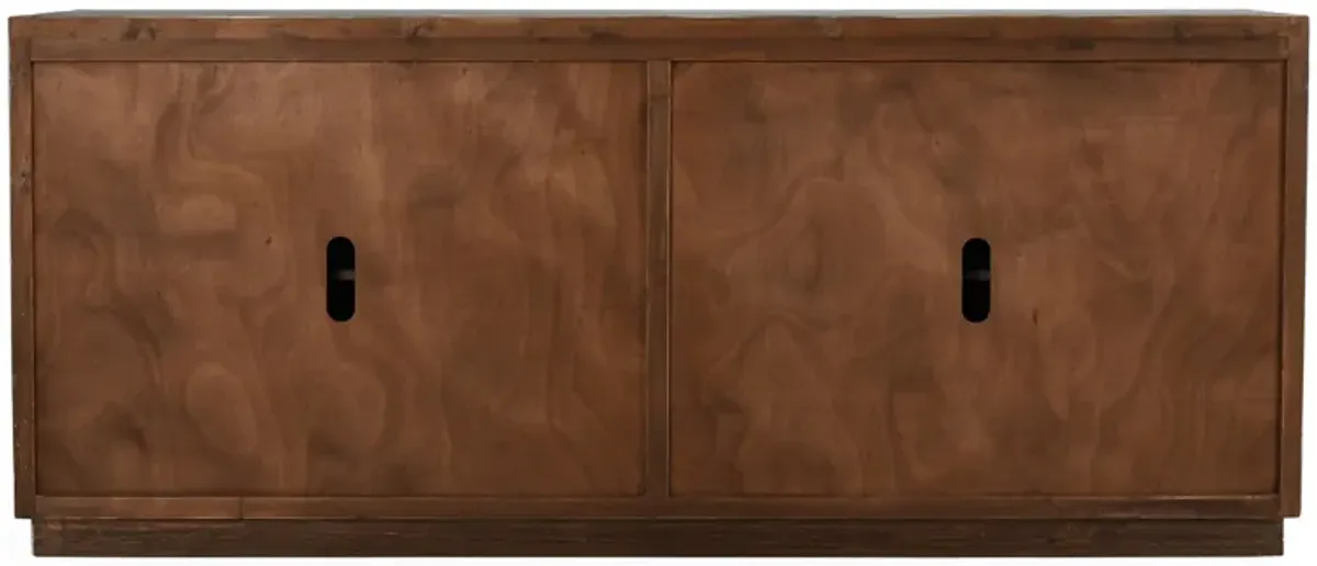 Lagos 90" Reclaimed Pine Wood Teal Sideboard