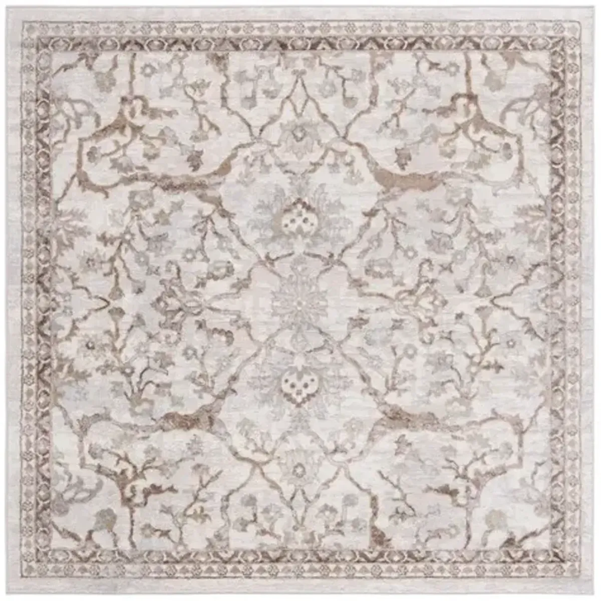 PALMA 336 Brown 6'-7' X 6'-7' Square Square Rug