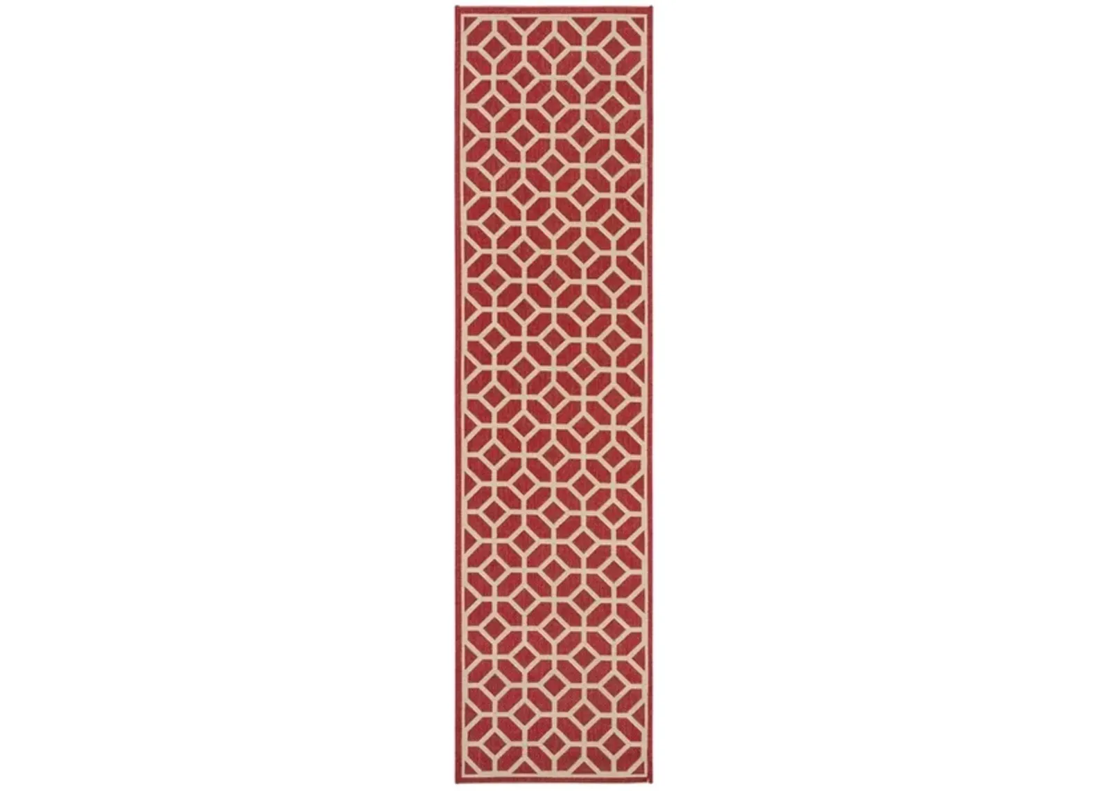 BEACH HOUSE Collection BHS127Q-28 Red / Creme 2'-2" X 8'