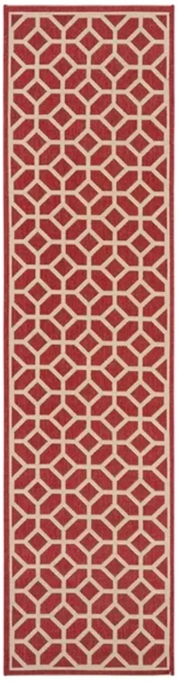 BEACH HOUSE Collection BHS127Q-28 Red / Creme 2'-2" X 8'