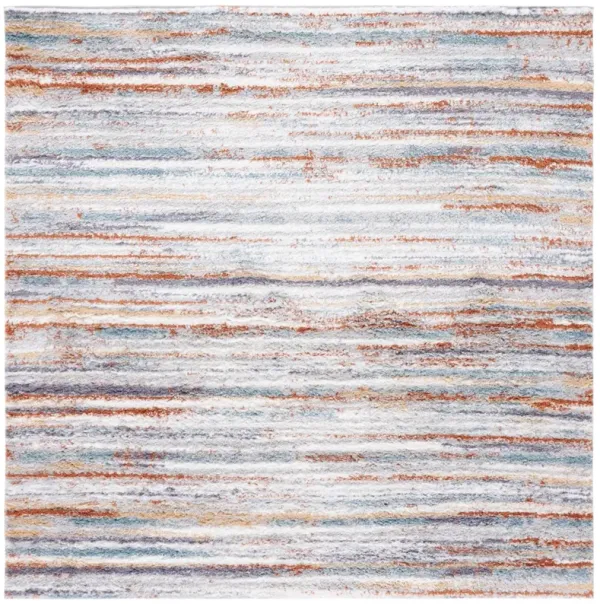 BERBER SHAG 565 BLUE RUST  5'-5' x 5'-5' Square Square Rug