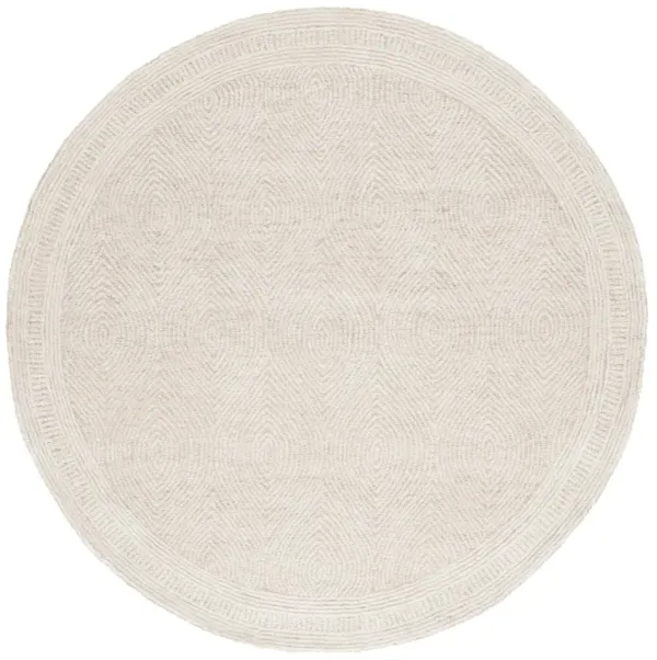 ABSTRACT Hand Tufted 6' x 6' Round area rug