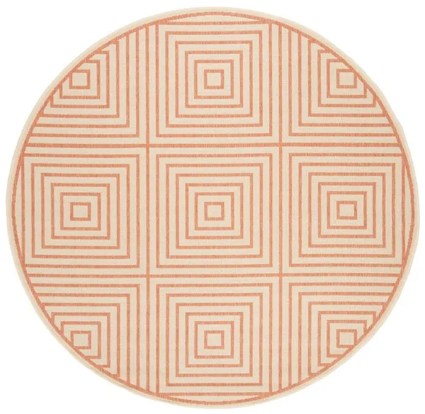 LINDEN 123 Collection LND123R-6R Cream / Rust 6'-7" X 6'-7" Round