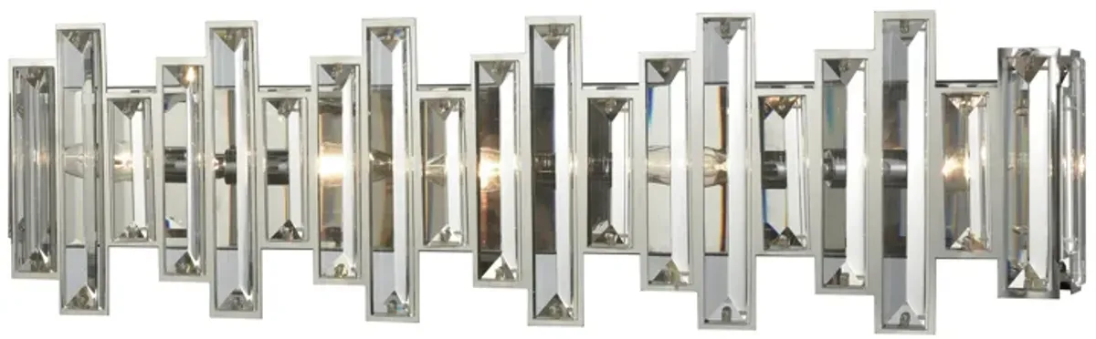 Crystal Heights 30" Wide 5-Light Vanity Light - Polished Chrome