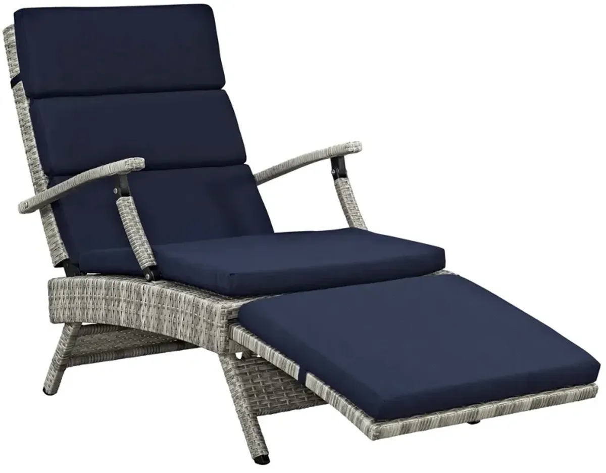 Envisage Chaise Outdoor Patio Wicker Rattan Lounge Chair