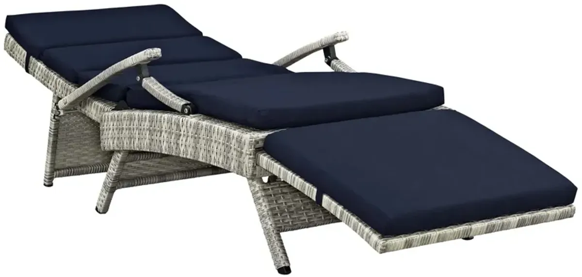 Envisage Chaise Outdoor Patio Wicker Rattan Lounge Chair