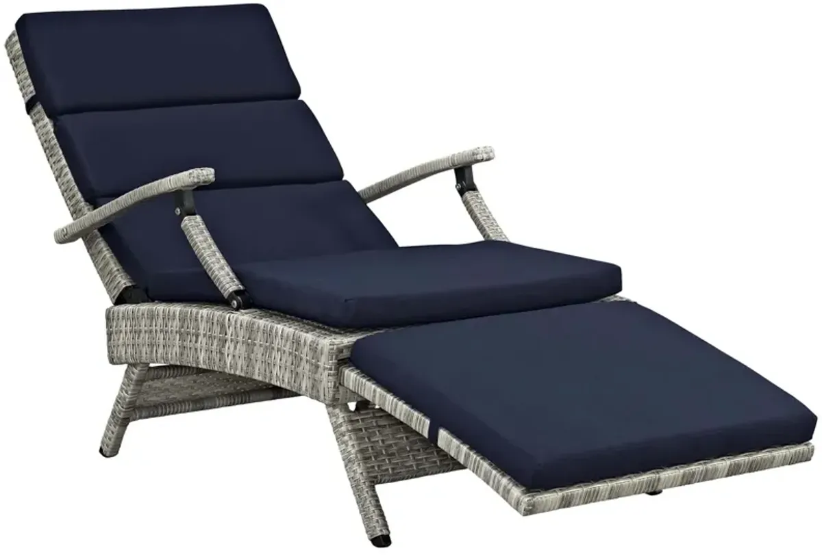 Envisage Chaise Outdoor Patio Wicker Rattan Lounge Chair